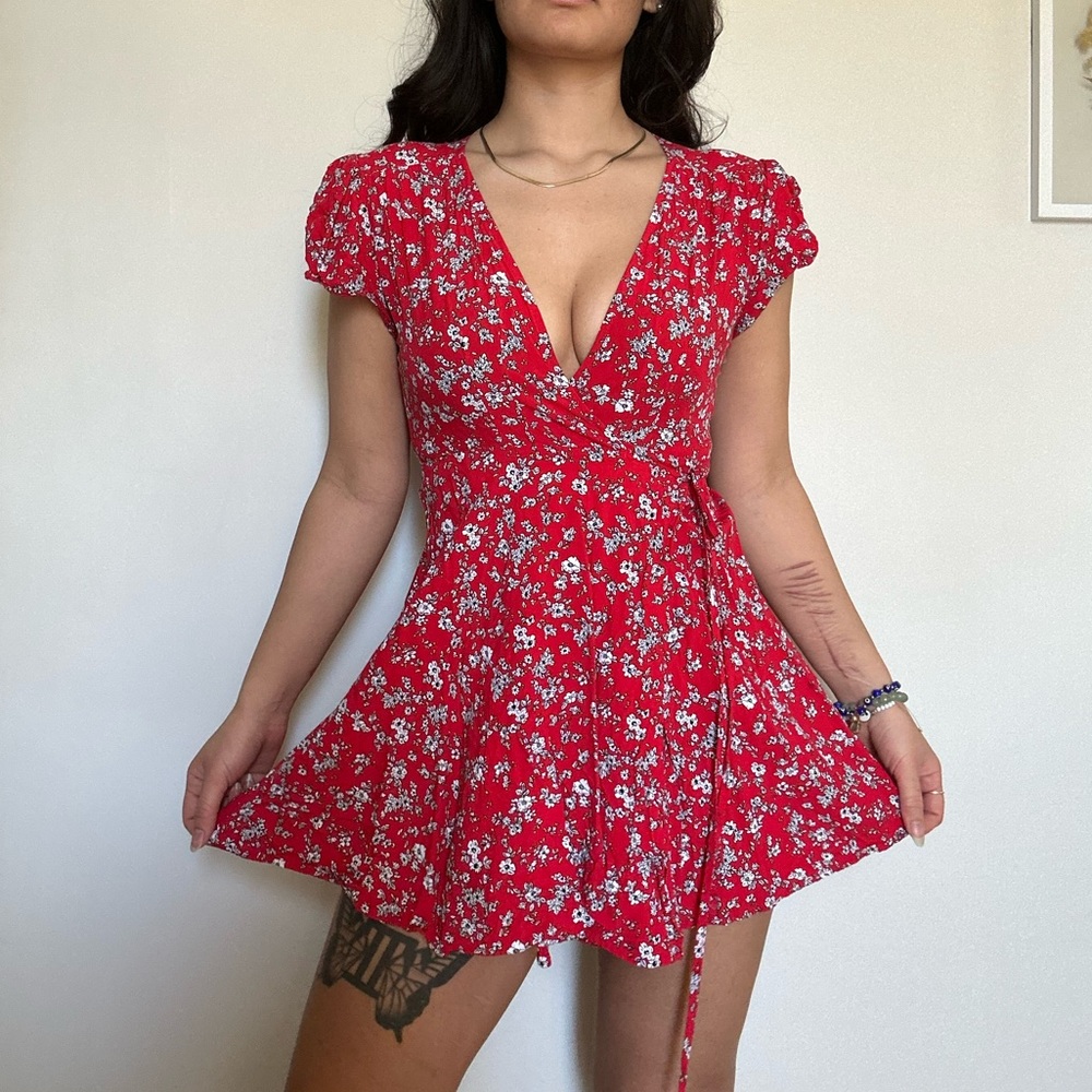 Red Wrap Sundress